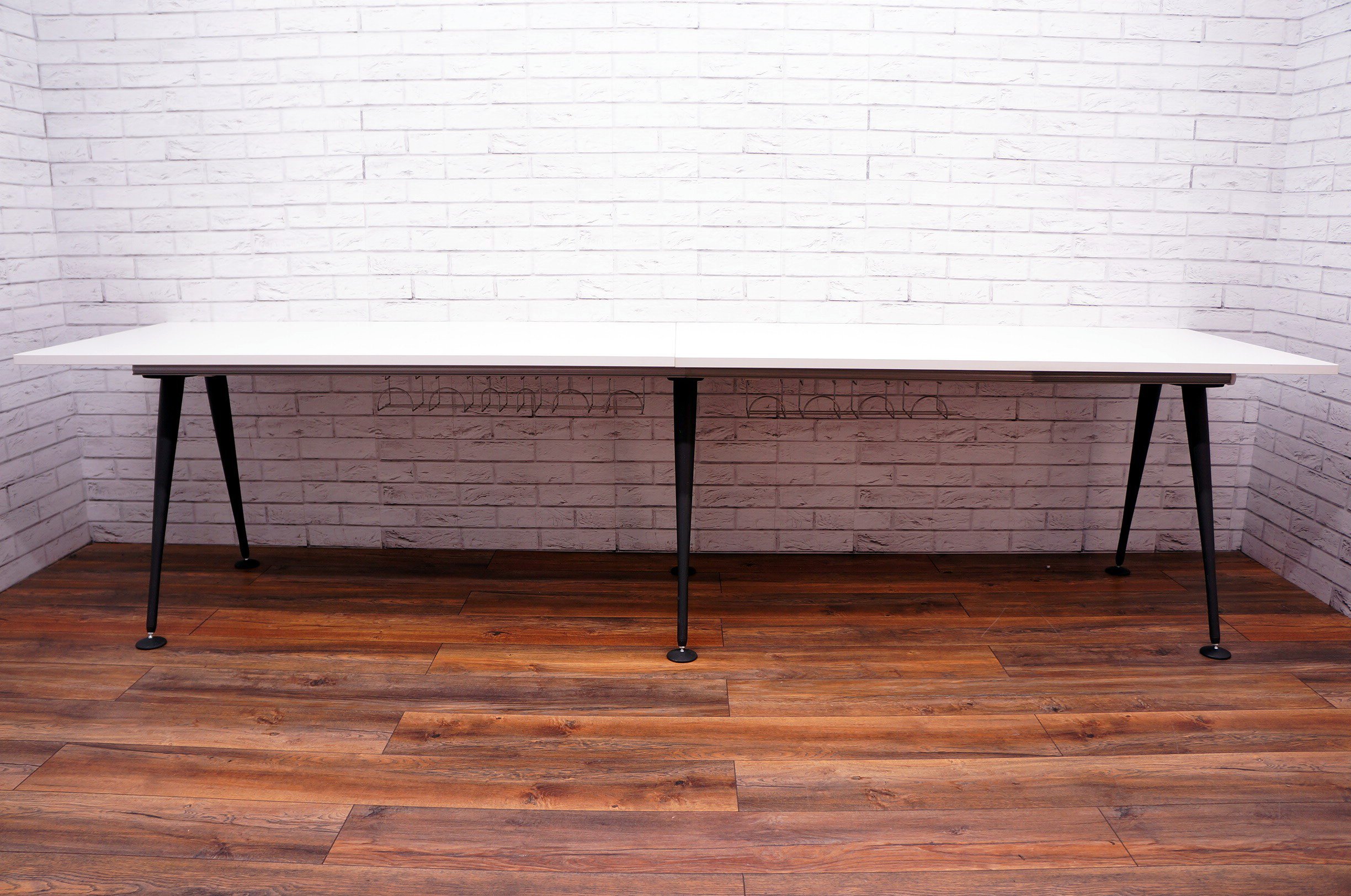 Herman Miller Abakenvironments Side By Bench Desk With Graphite Tapered Legs