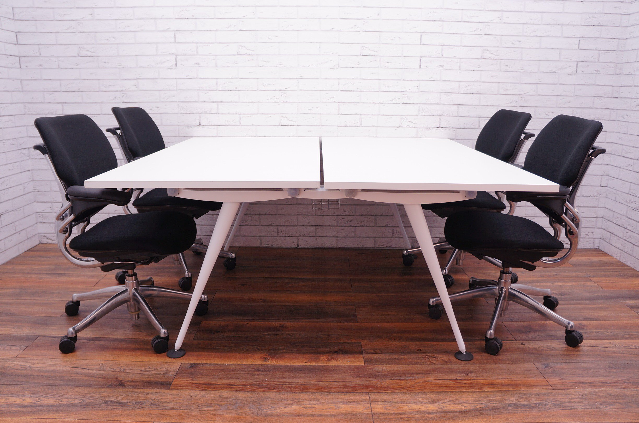 Herman Miller Abakenvironments Twin Bench Desk With Chalk White