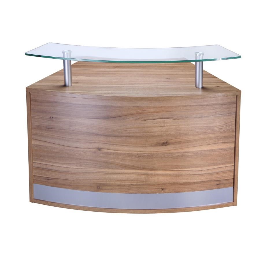 Low Curved Reception Modular Counter In American Black Walnut