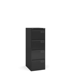 Bisley 4 Drawer Contract Filing Cabinet In Black Office Resale