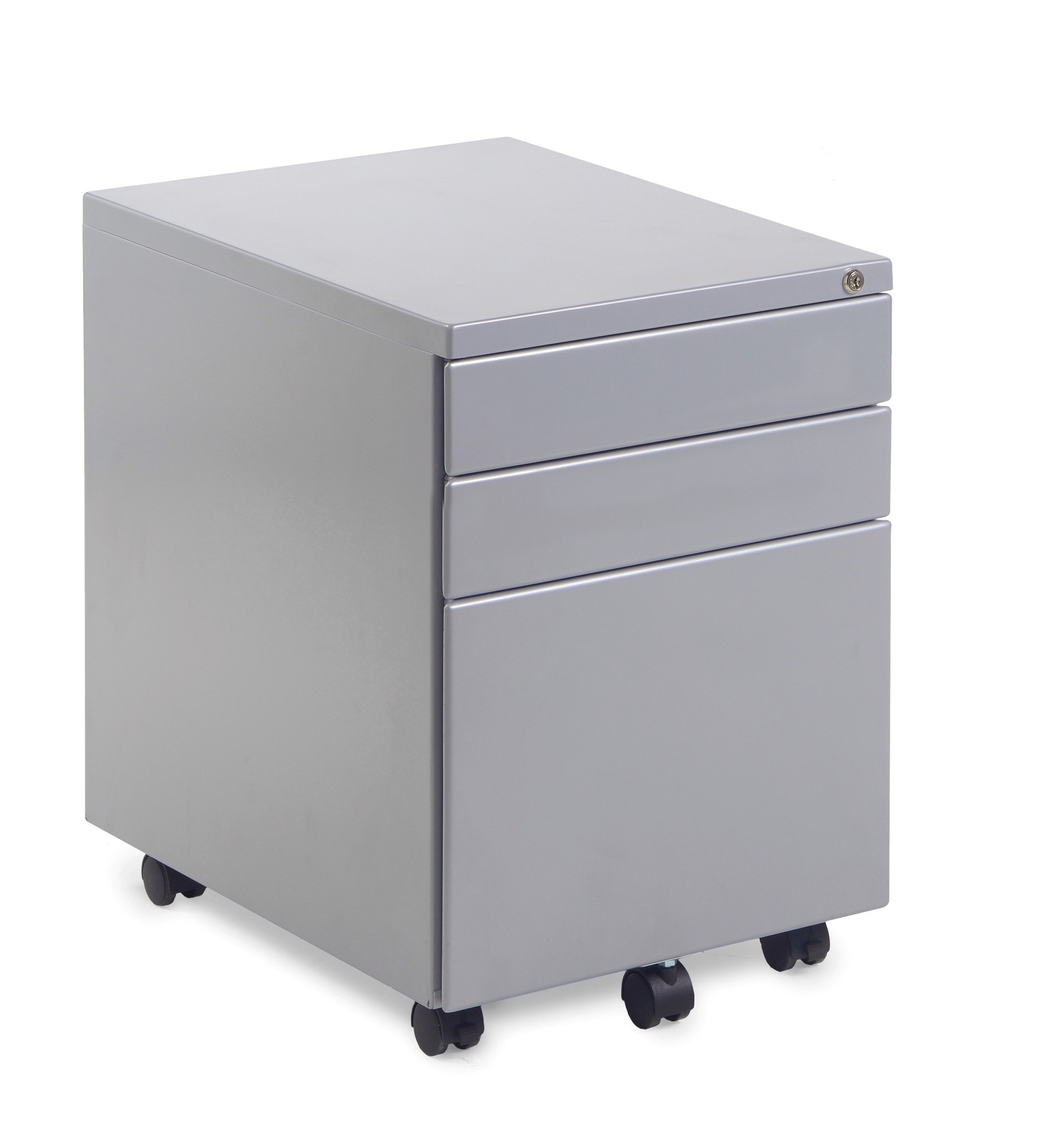 Bisley Steel 3 Drawer Mobile Pedestal In Silver Office Resale