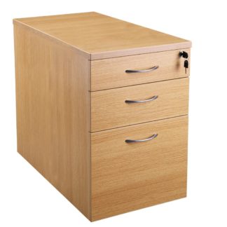 Desk High 3 Drawer Pedestal In Light Oak Office Resale