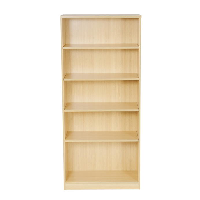 HIGH BOOKCASE COMPLETE WITH 4 SHELVES In LIGHT OAK Office Resale