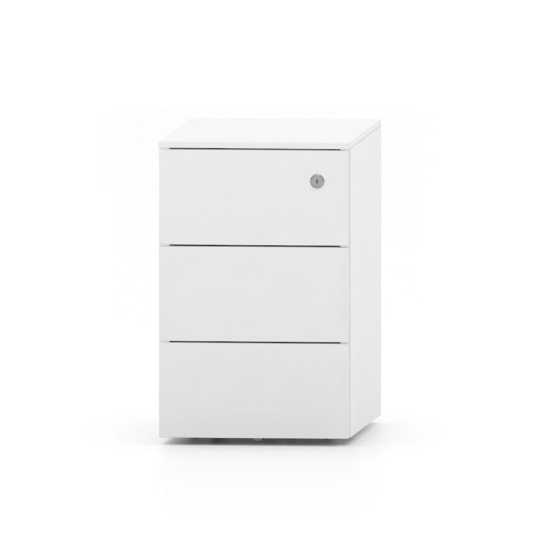 Cube Narrow Low Steel Pedestal 3 Drawers Office Resale