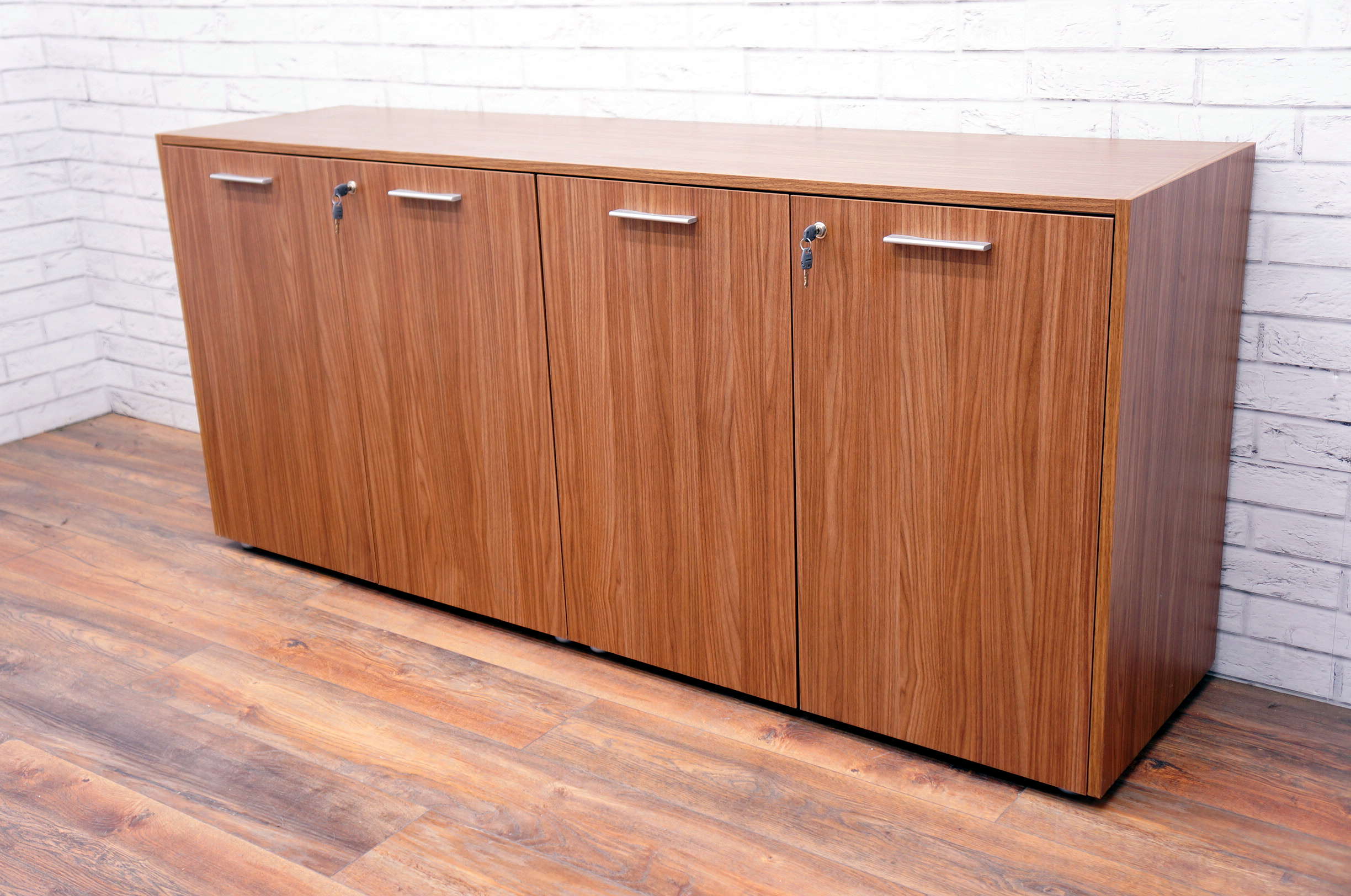 4 Door Credenza In Walnut Office Resale
