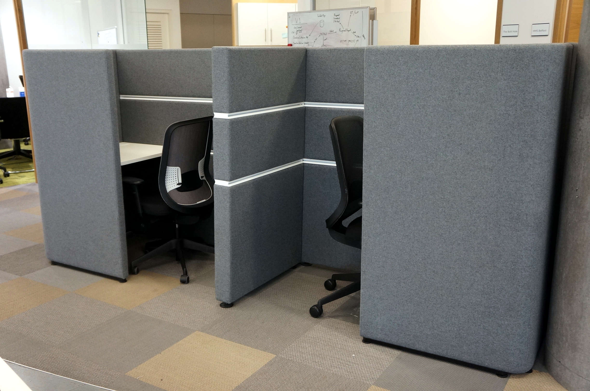 Twin Desk Modular Booth Office Resale