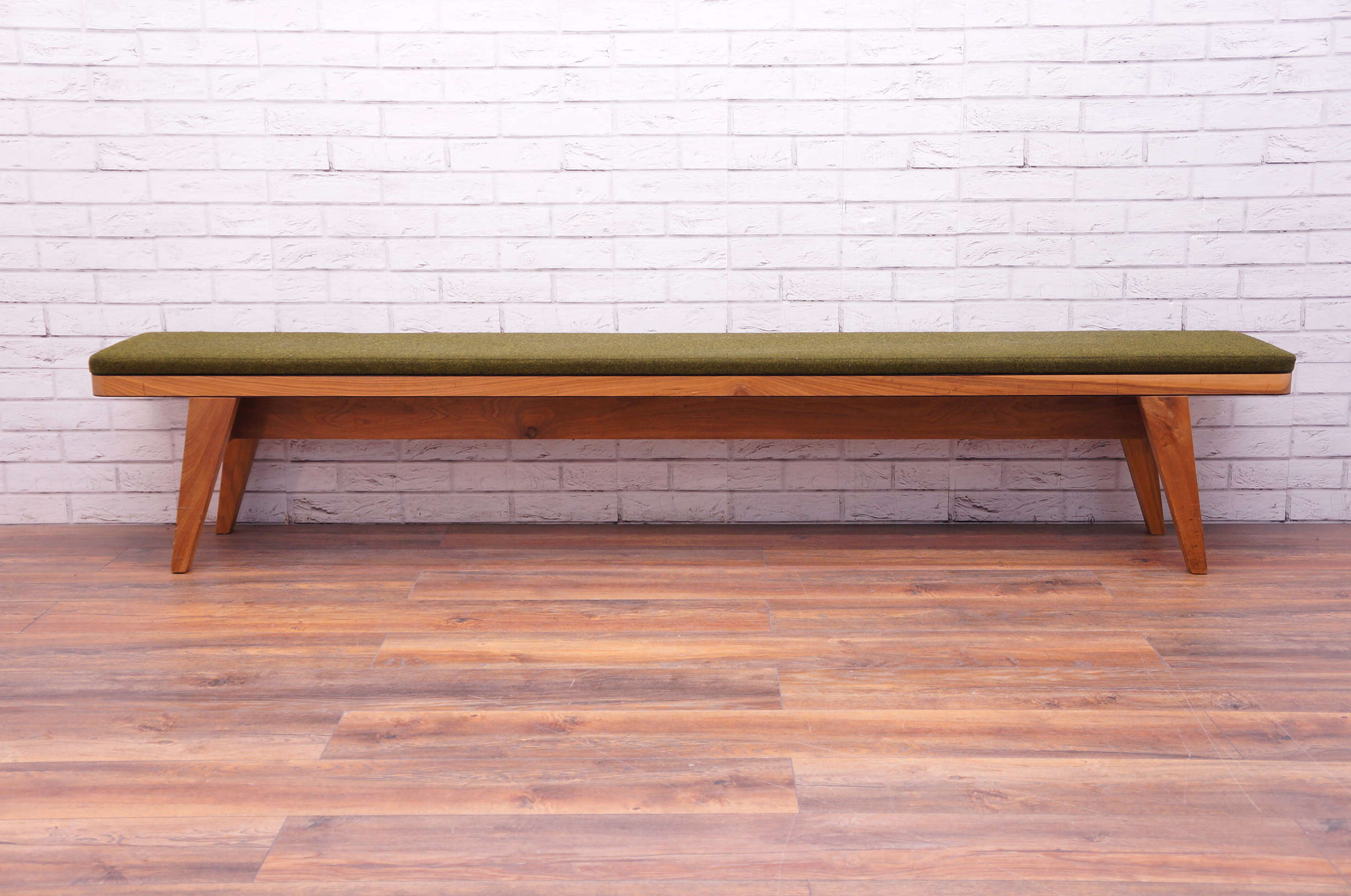 Wooden Low Upholstered Bench Office Resale