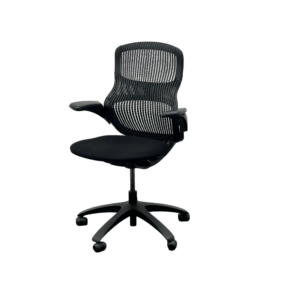 Knoll Generation Task Chair, Black Mesh Back, Lumbar Support, Black Seat, Black Frame & Base