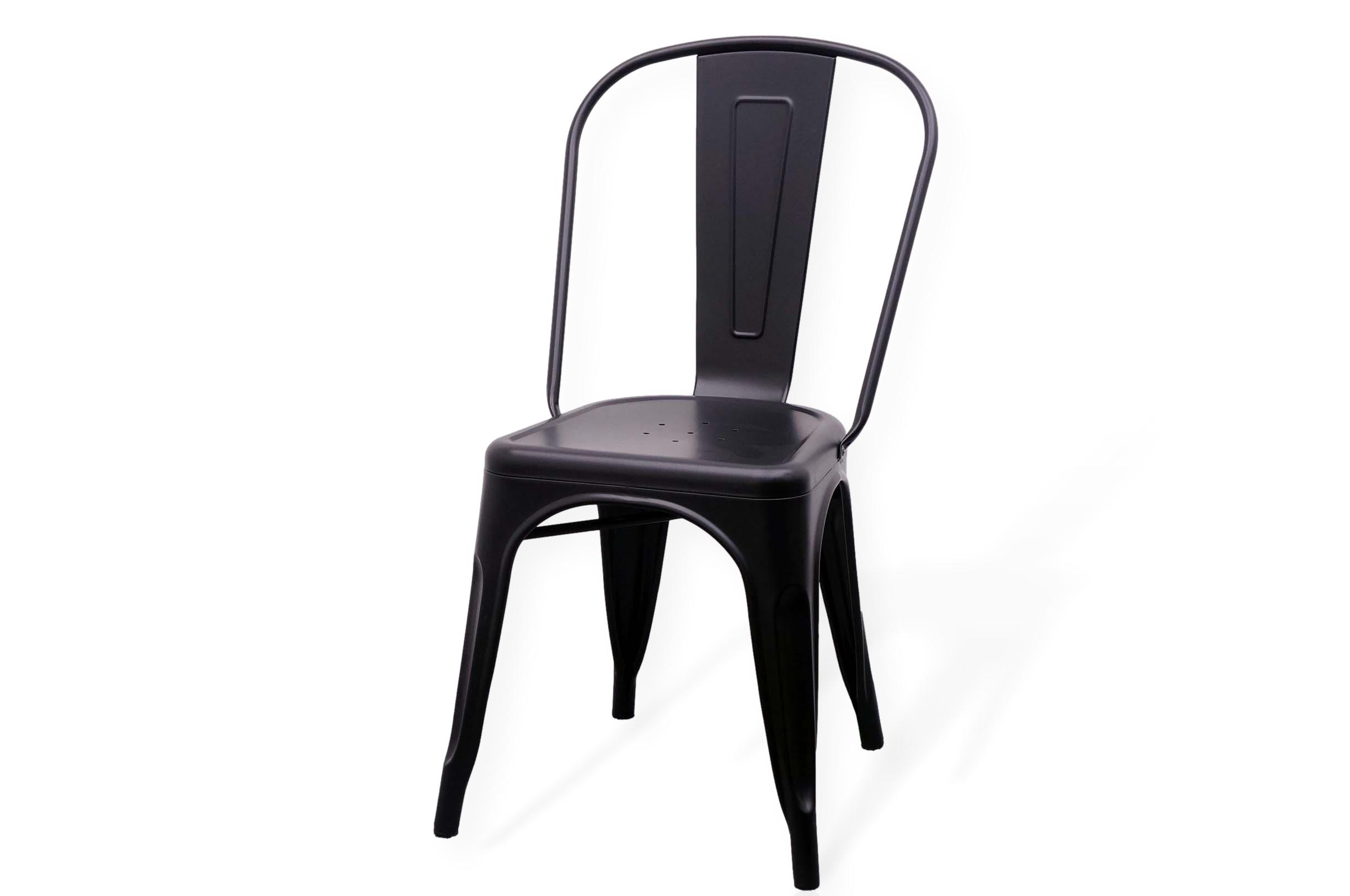 French Café Style Canteen Chair In Matt Black Office Resale