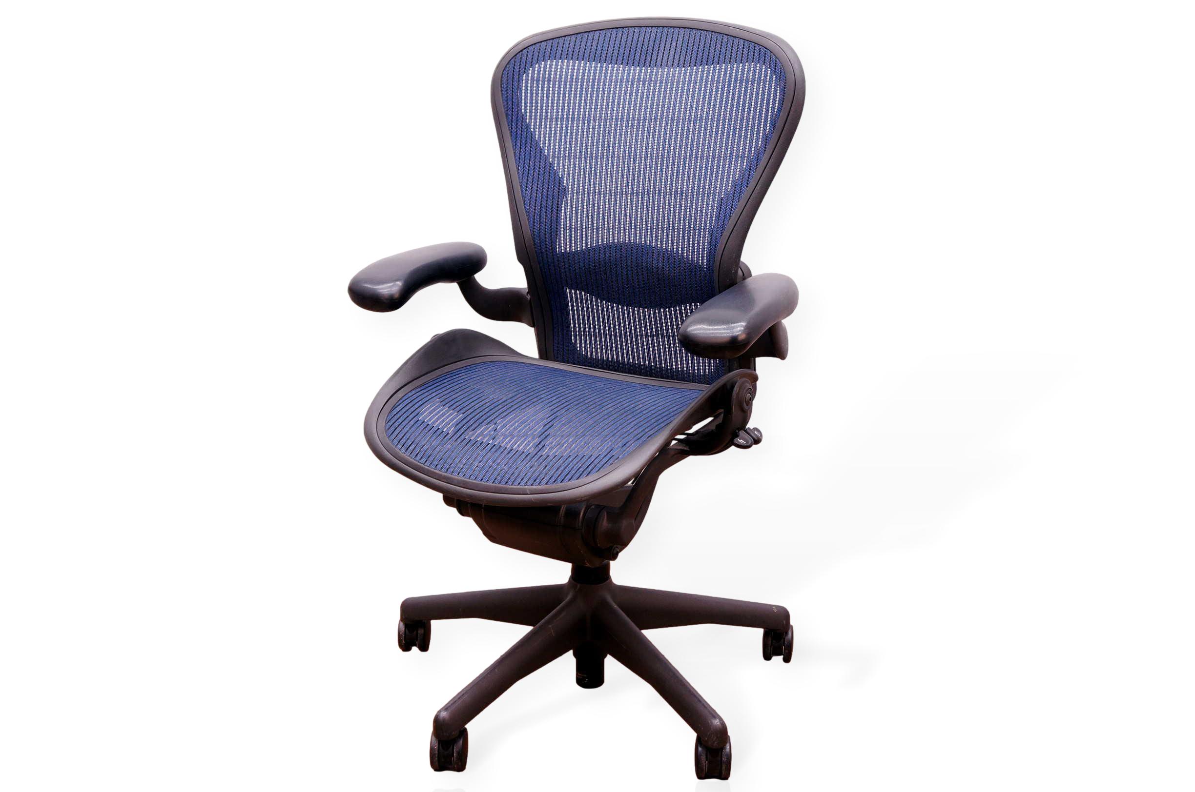 Herman Miller Aeron, Lumbar Support, Blue, Size A Office Resale