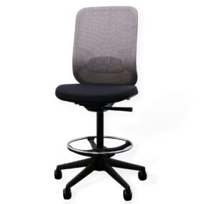 Orangebox Do Draughtsman Chair In Black with Grey Fabric Mesh