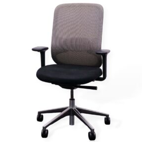 Orangebox Do Task Chair, Grey Mesh Back, Black Fabric Seat, 2D Arms, Black Frame, Chrome Base