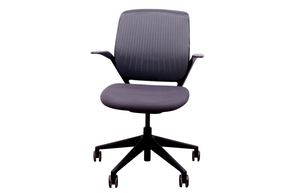 Steelcase Cobi Chair In Grey on White Background