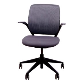 Steelcase Cobi Chair In Grey on White Background