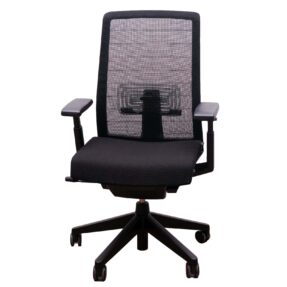 Haworth Very Task Chair With Lumbar Support in Black on White Background