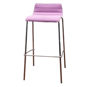 Blue Goose Low Back Ribbed Upholstered Stool In Lilac