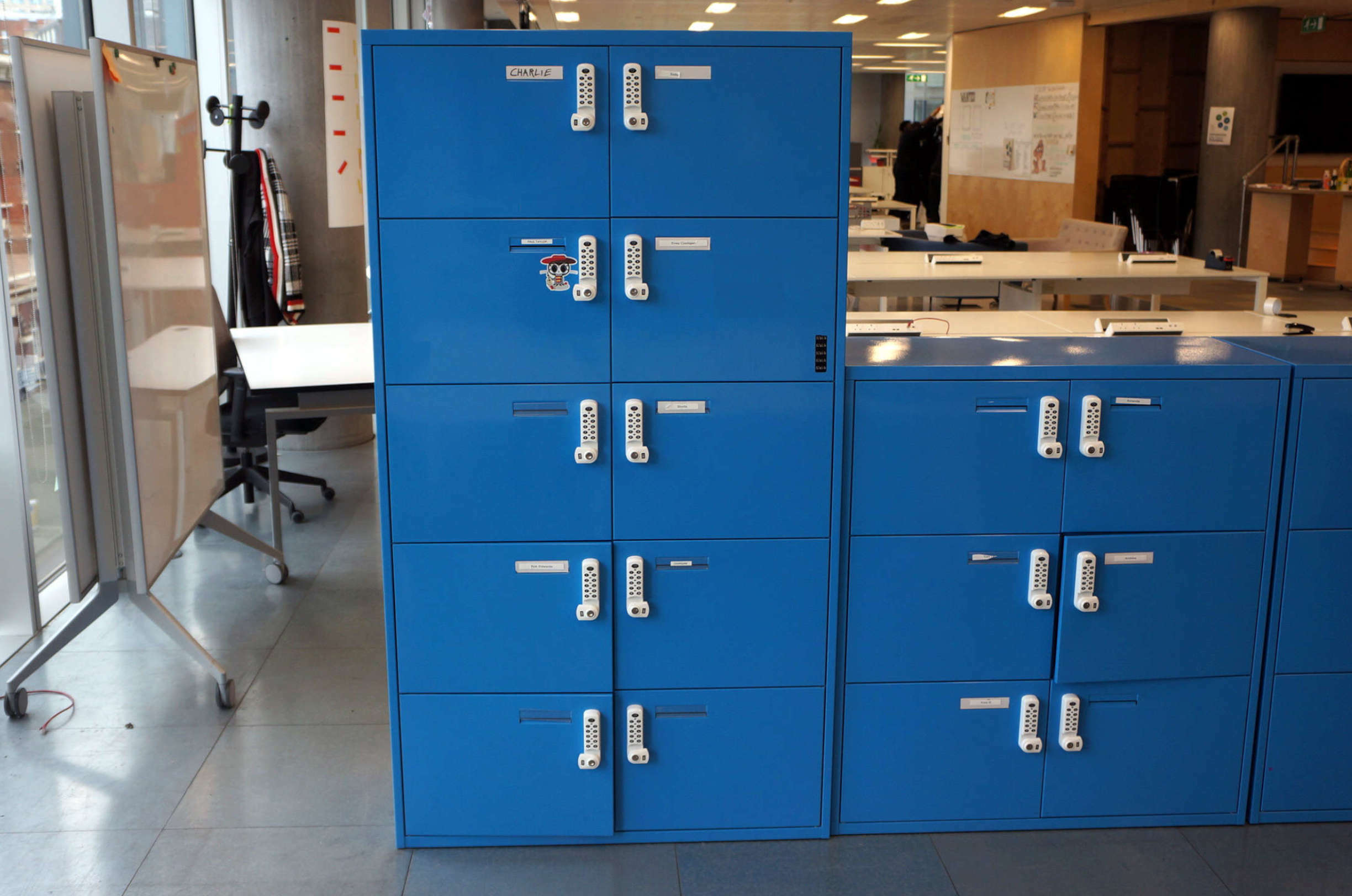 10 Compartment Lockers With Combination Locks In Blue Office Resale