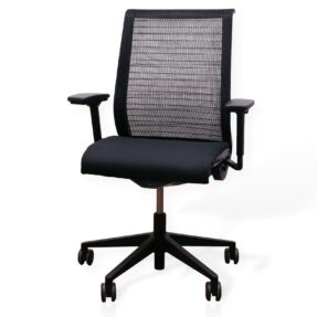 Steelcase Think Task Chair In Black on White Background