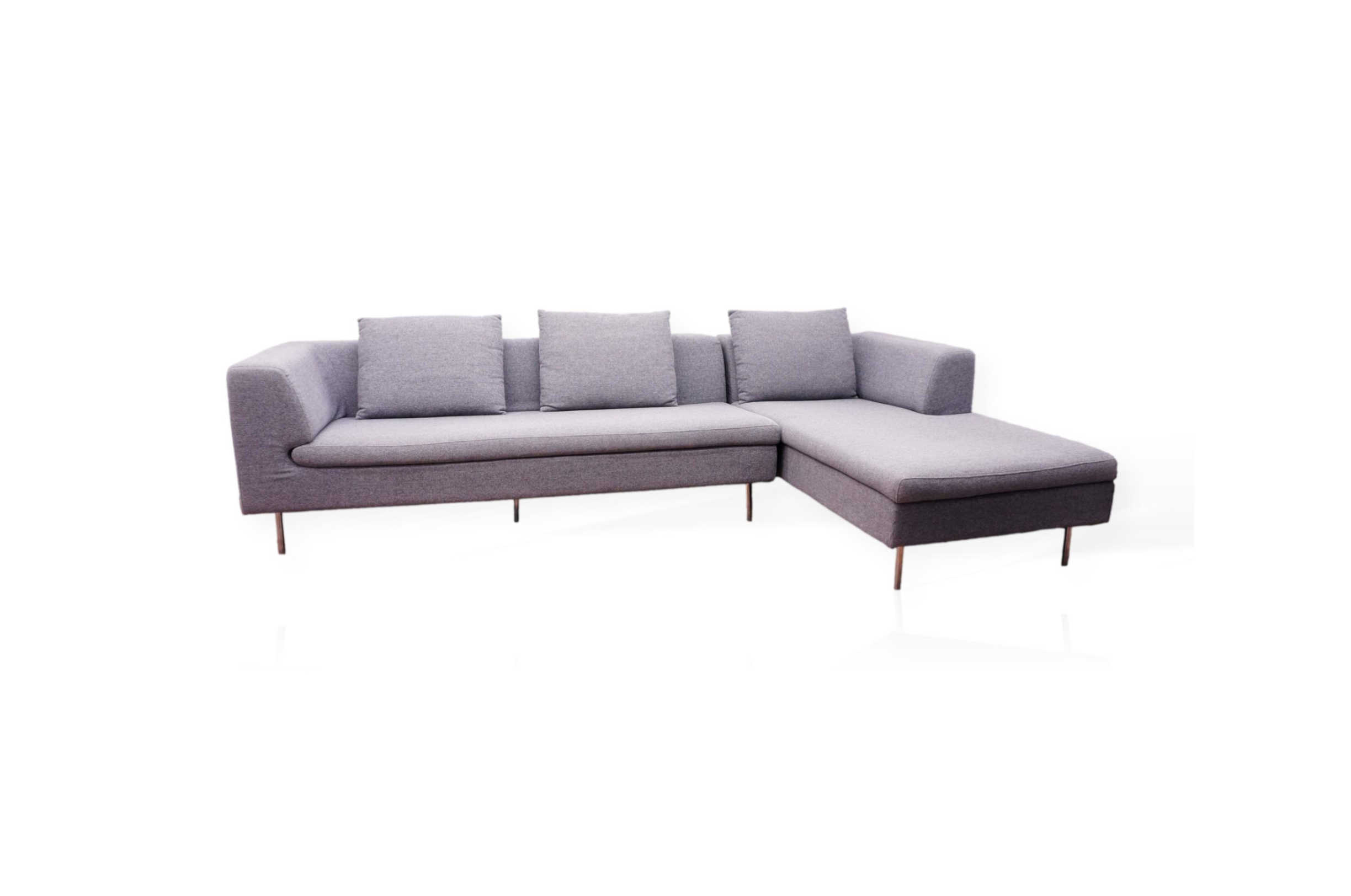 Dwell L Shape Sofa In Grey Office Resale