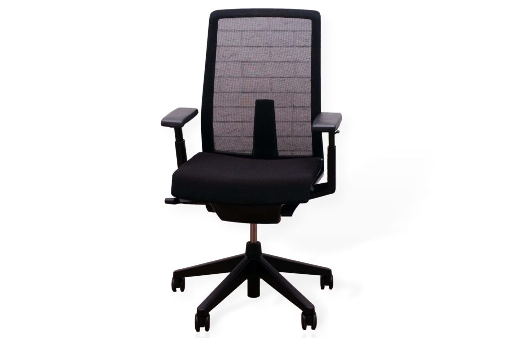 Haworth Very Task Chair in Black on White Background