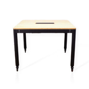 VG&P Hot Desk Table In Natural Oak/Graphite