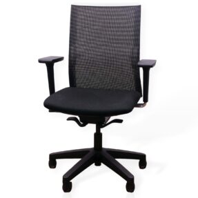 Forma 5 Sentis Task Chair In Black/White on White Background