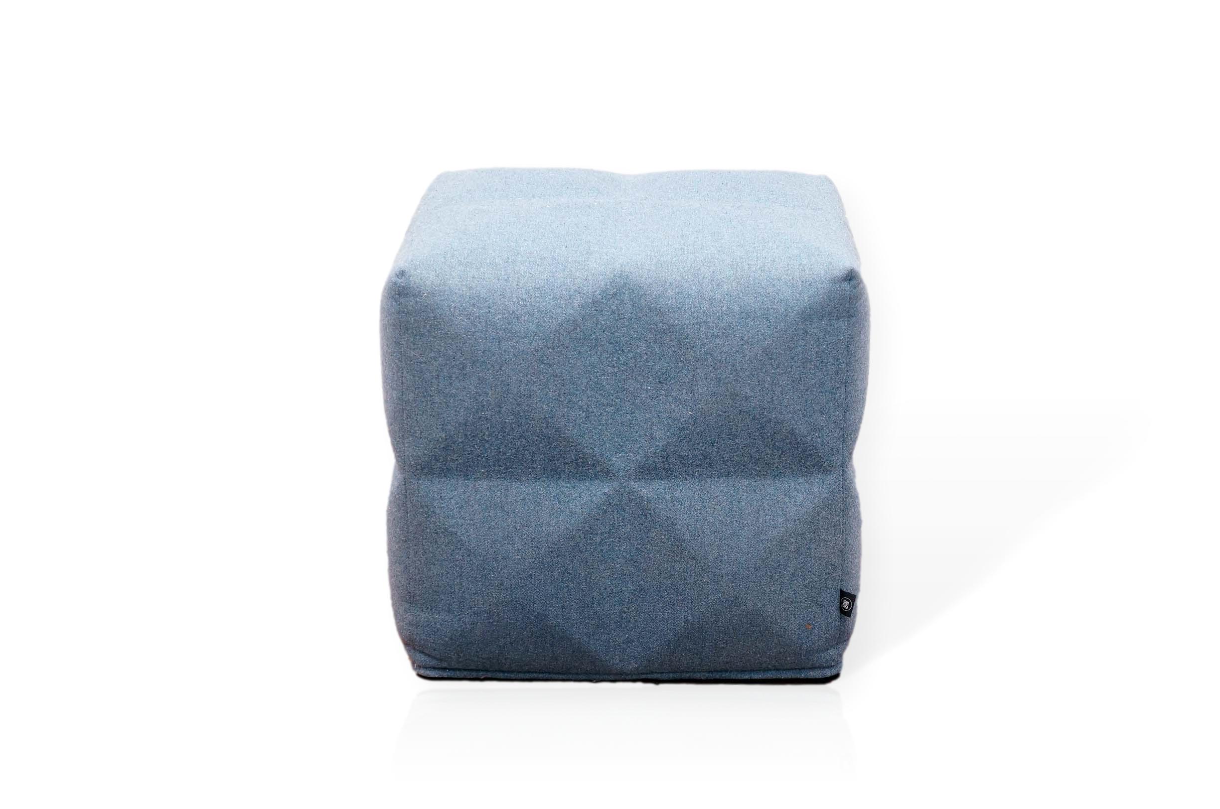 BuzziCube Stool By Buzzispace - In Mid Blue