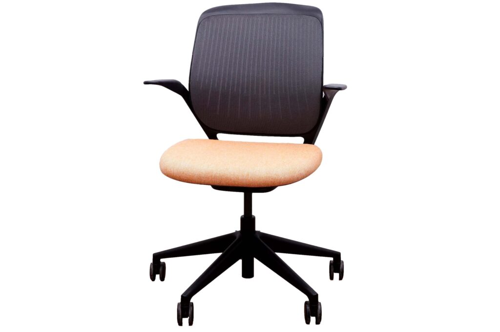 Steelcase Cobi Chair In Light Orange on White Background