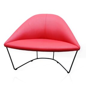 Arper Colina M Sled Armchair In Red