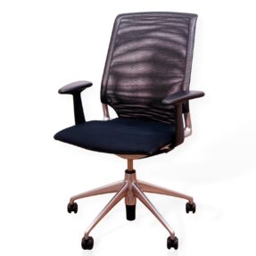 Vitra Meda Executive Office Chair in Black on White Background