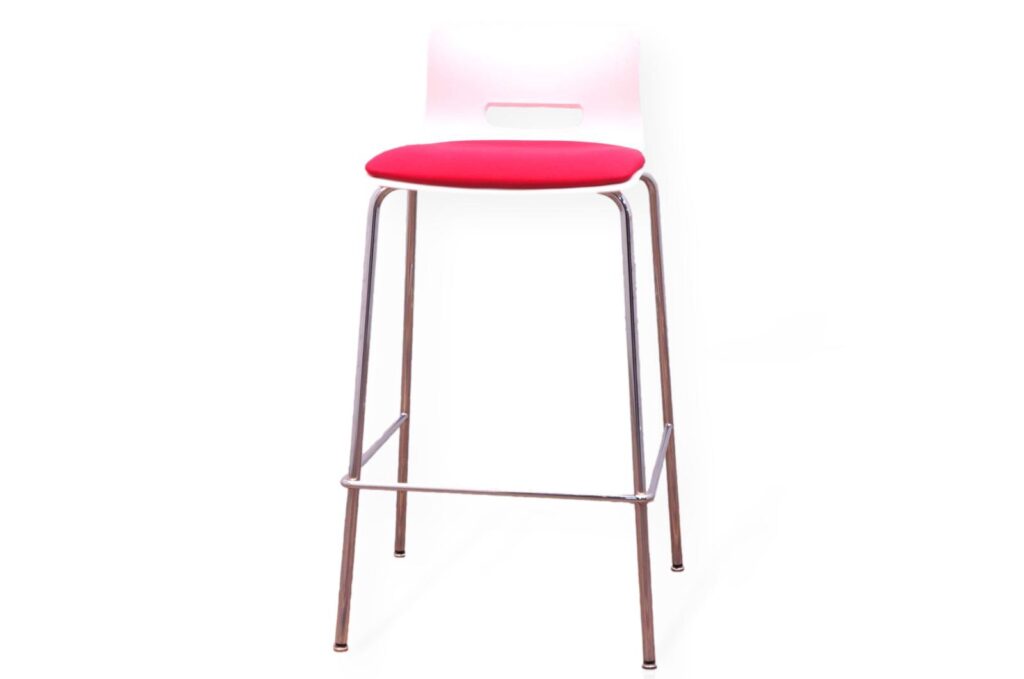 Allermuir Casper Upholstered High Stool In Pink