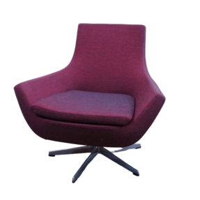 Swedese Happy Swing Low Armchair in Burgundy