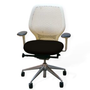 Orangebox Ara Task Chair In Off White & Black