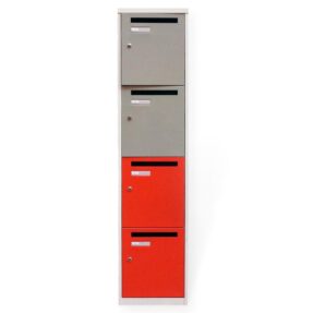 4 Door Lockers With Pigeon Holes In A Multi-Colour Finish