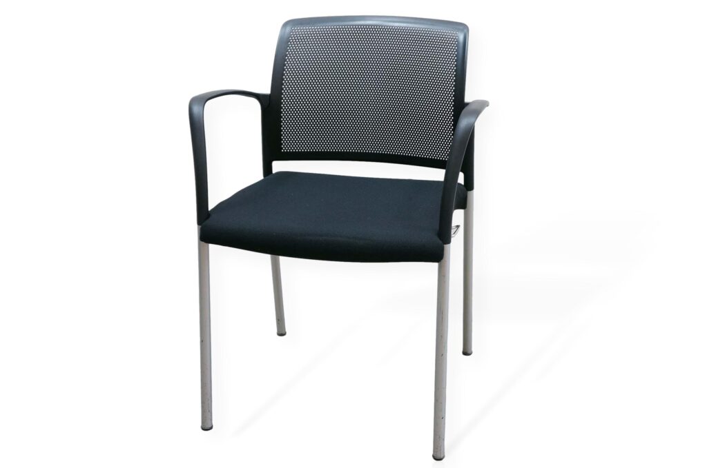 Boss Design Mars Chair Upholstered In Black/Silver
