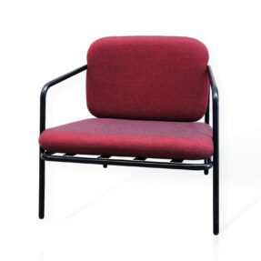 Deadgood Working Girl Lounge Chair In Red/Black
