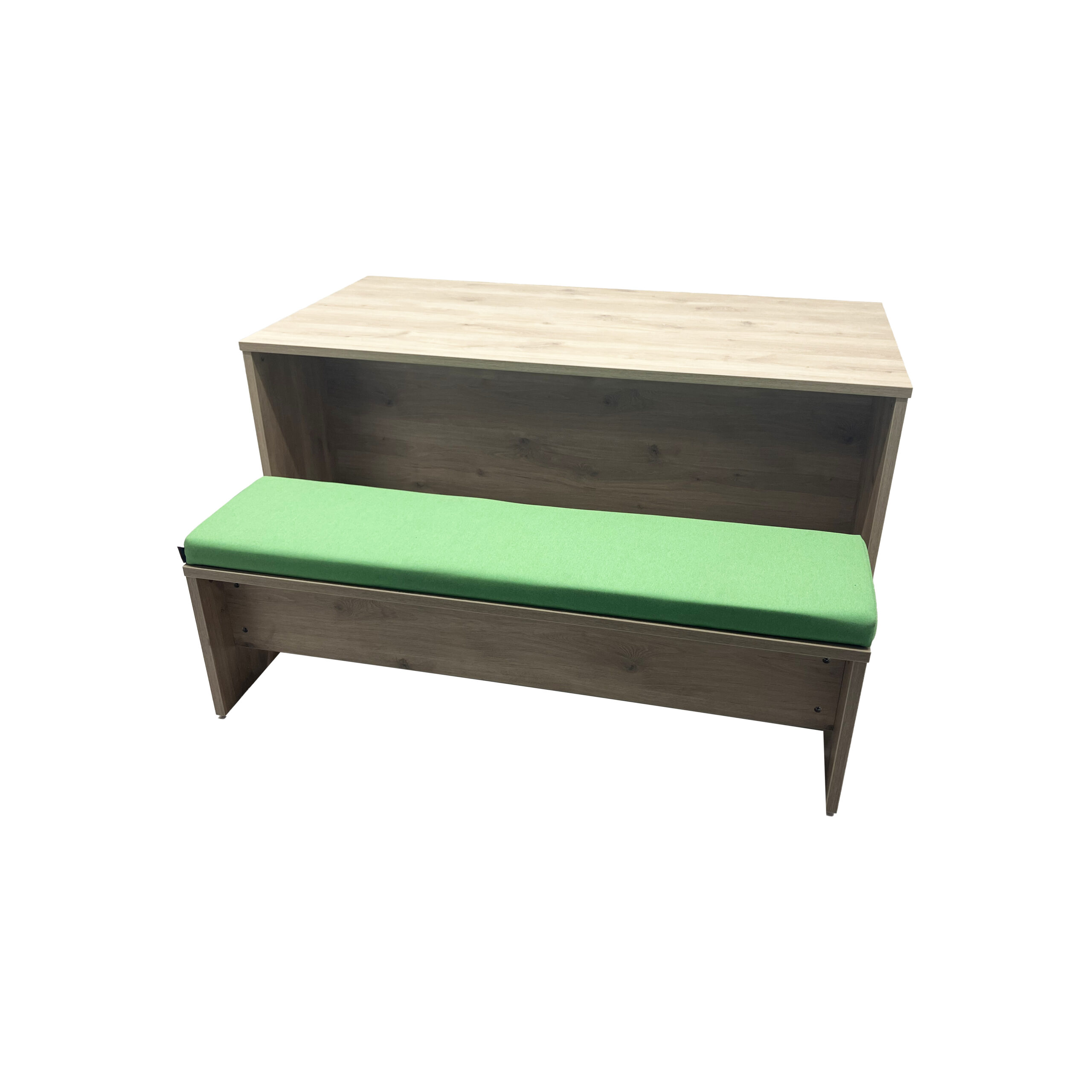 Oak Table & Twin Green & Oak Bench Set Oak Table & Twin Green & Oak Bench Set