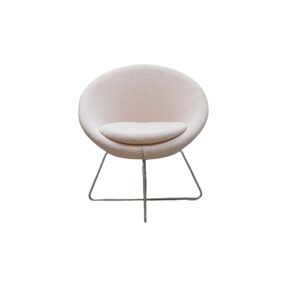 Allermuir Conic Lounge Chair Cream & Chrome
