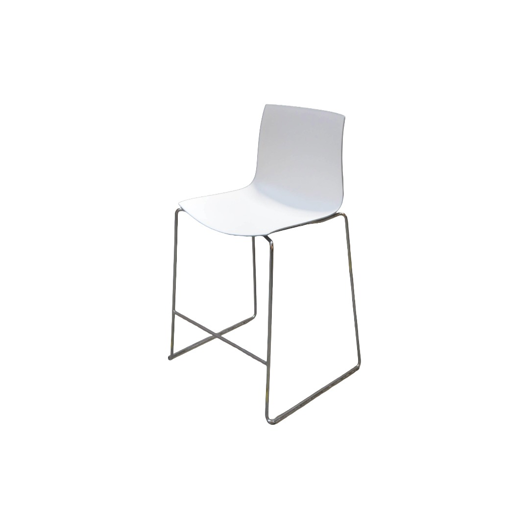 Arper Catifa 46 Bar Stool White & Light Blue Arper Catifa 46 Bar Stool White & Light Blue