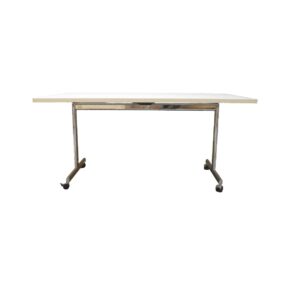 Brunner Side Tilting Table White & Chrome