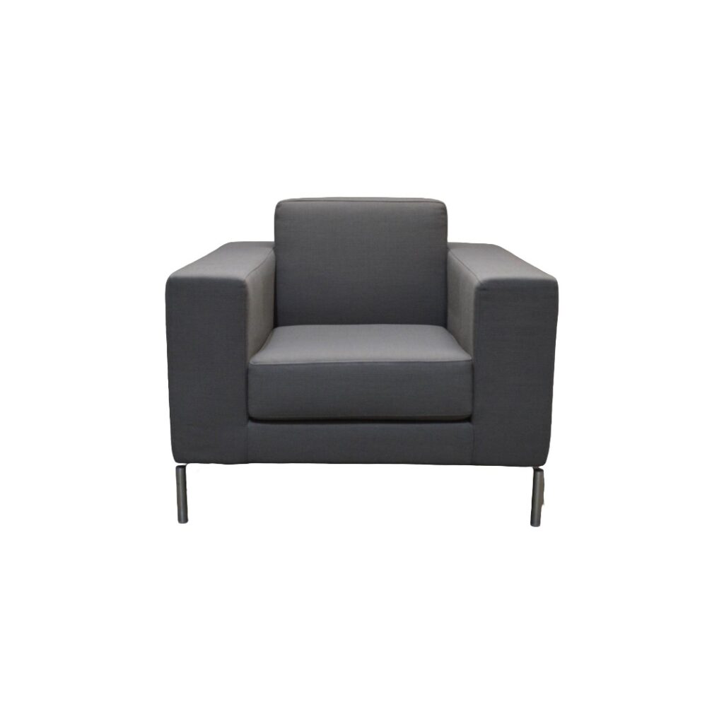 Hitch Mylius Armchair - Grey & Chrome