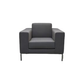Hitch Mylius Armchair - Grey & Chrome