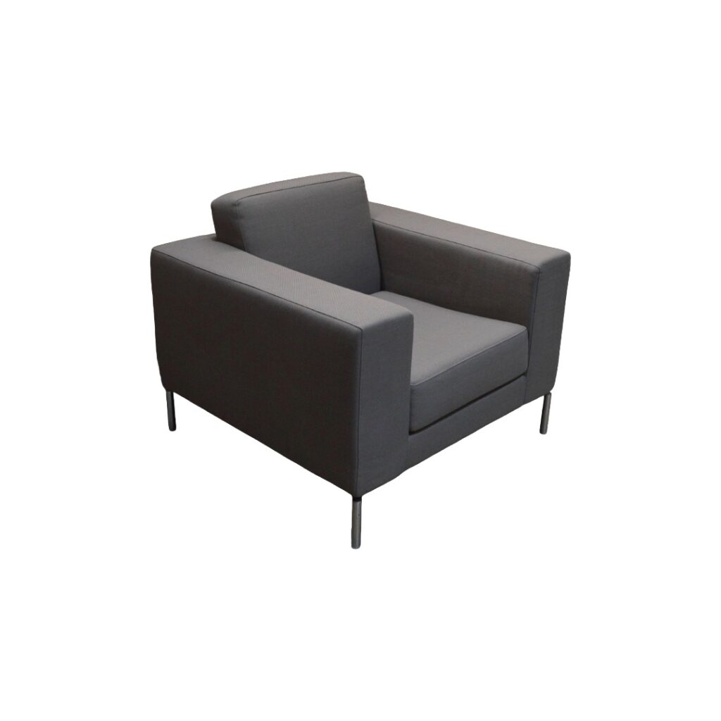 Hitch Mylius Armchair - Grey & Chrome