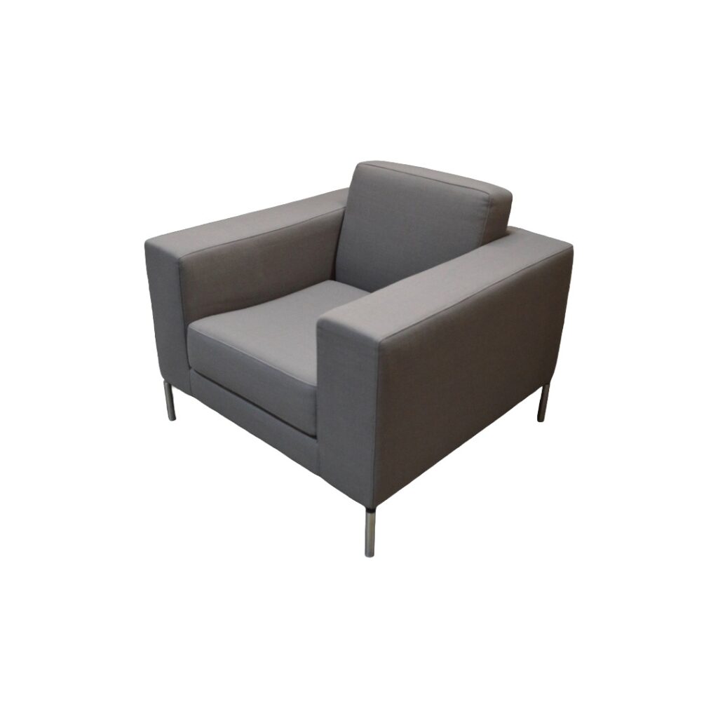 Hitch Mylius Armchair - Grey & Chrome