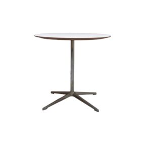 Senator Table Round White & Chrome