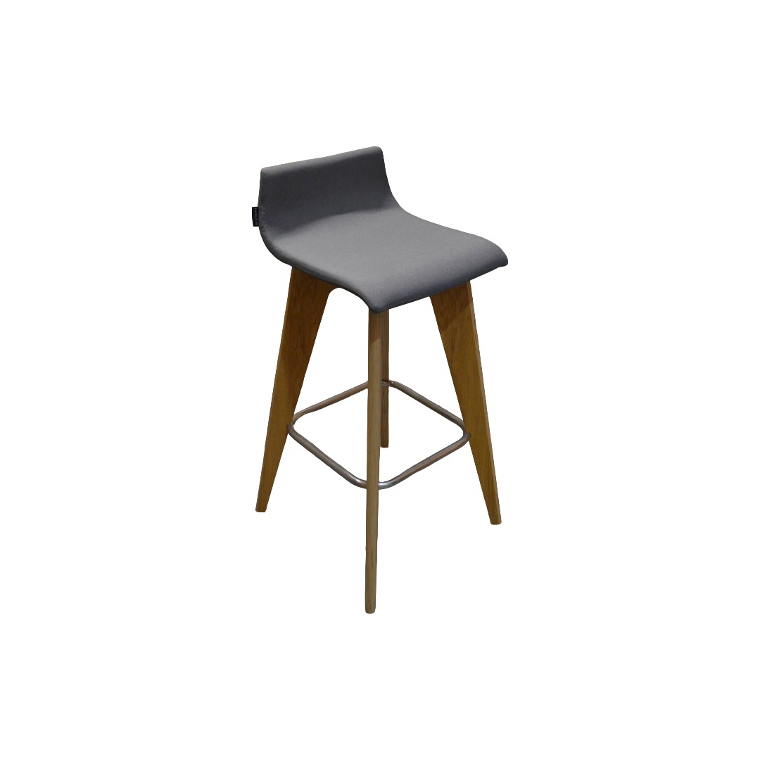 Sven Bar Stool - Grey & Oak - Side 1 Sven Bar Stool - Grey & Oak