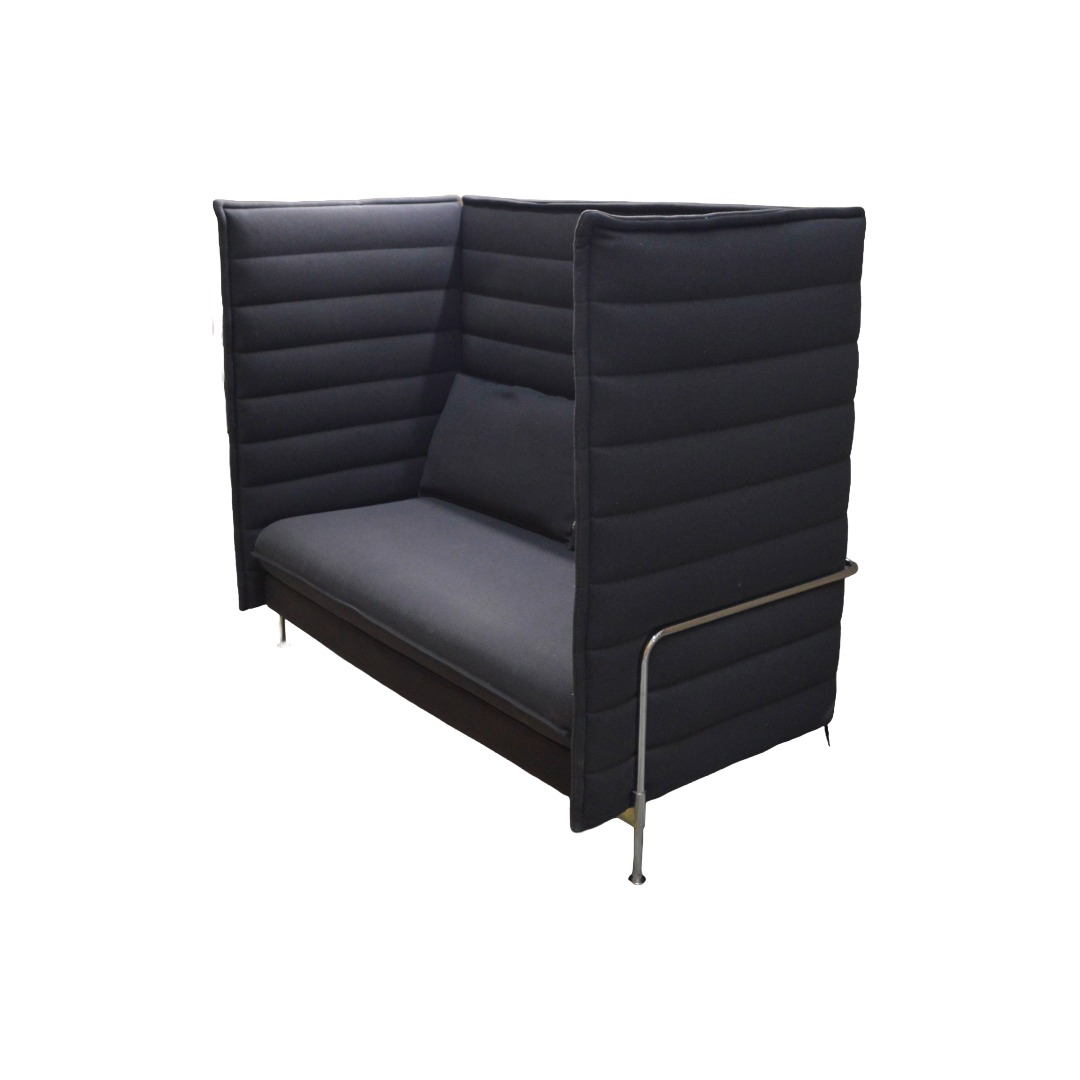 Vitra Alcove 2 Person Grey & Chrome Vitra Alcove 2 Person Grey & Chrome