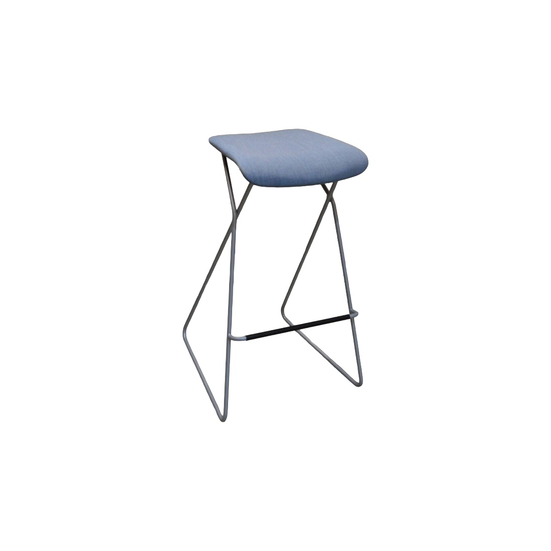 Orangebox Tide Stool Light Blue Chrome (2) Orangebox Tide Stool