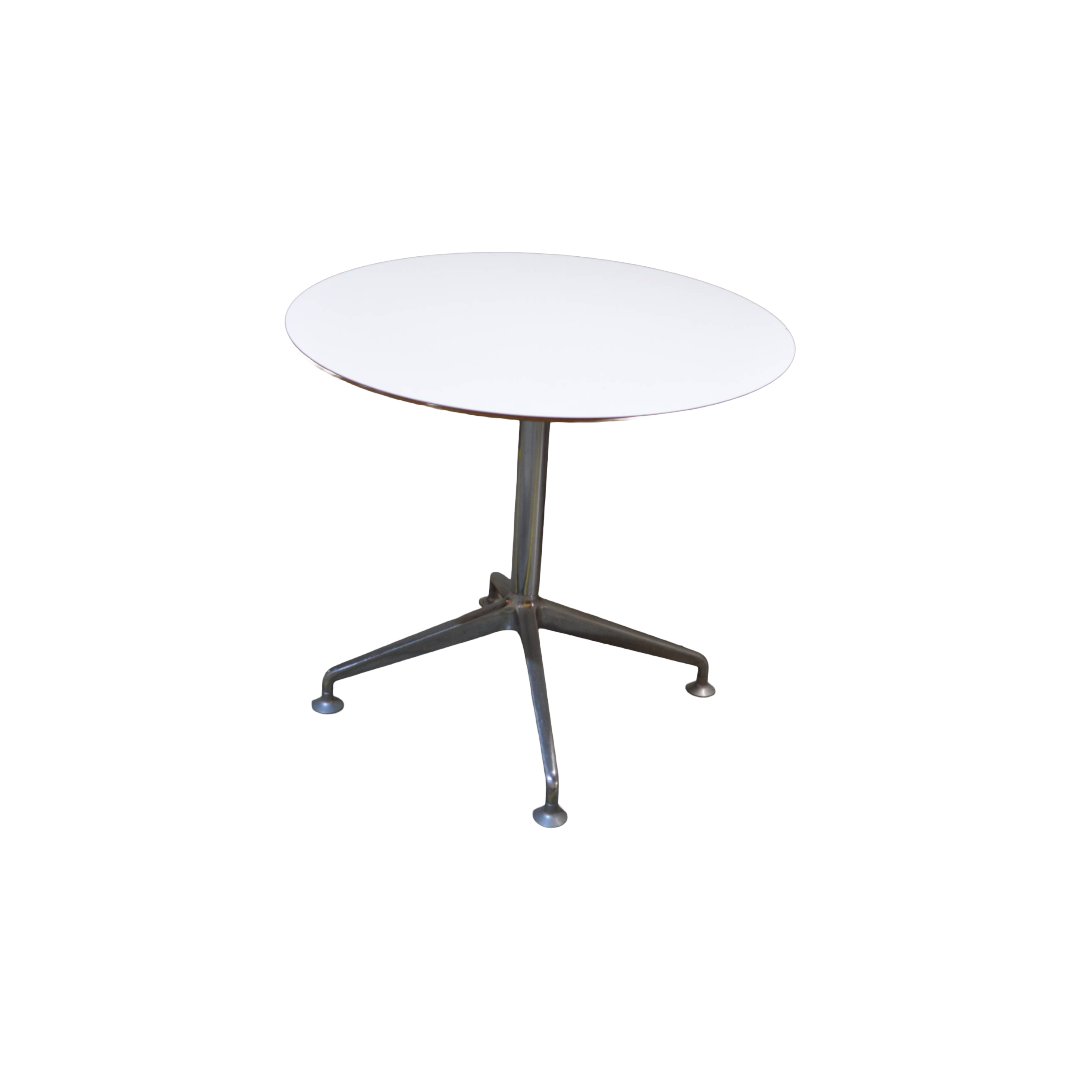 Orangebox Dune Round Meeting Table White Chrome (3) Orangebox Dune Round Meeting Table White Chrome