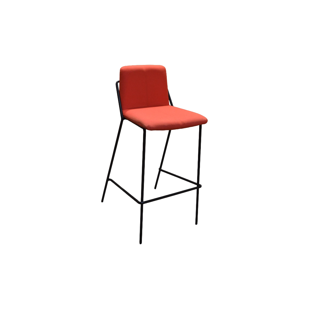 Sling Stool Burnt Orange Black (2) Sling Stool Burnt Orange Black